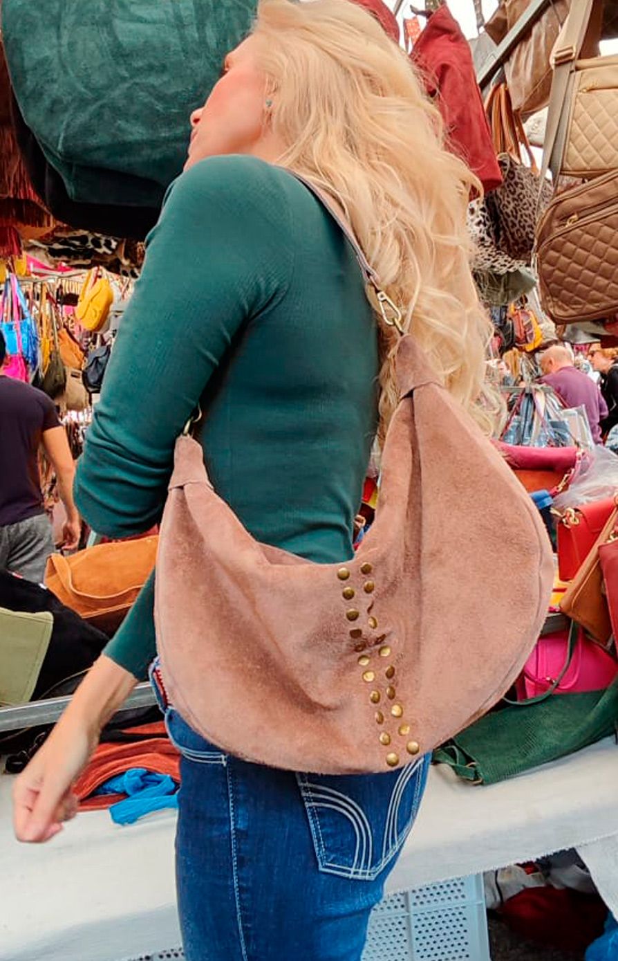 Bolso Milenka. Bolso de serraje con tacchuelas - Imagen 8