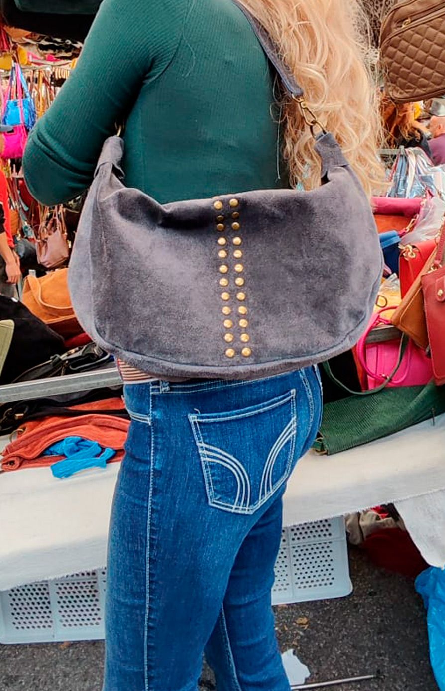 Bolso Milenka. Bolso de serraje con tacchuelas - Imagen 6