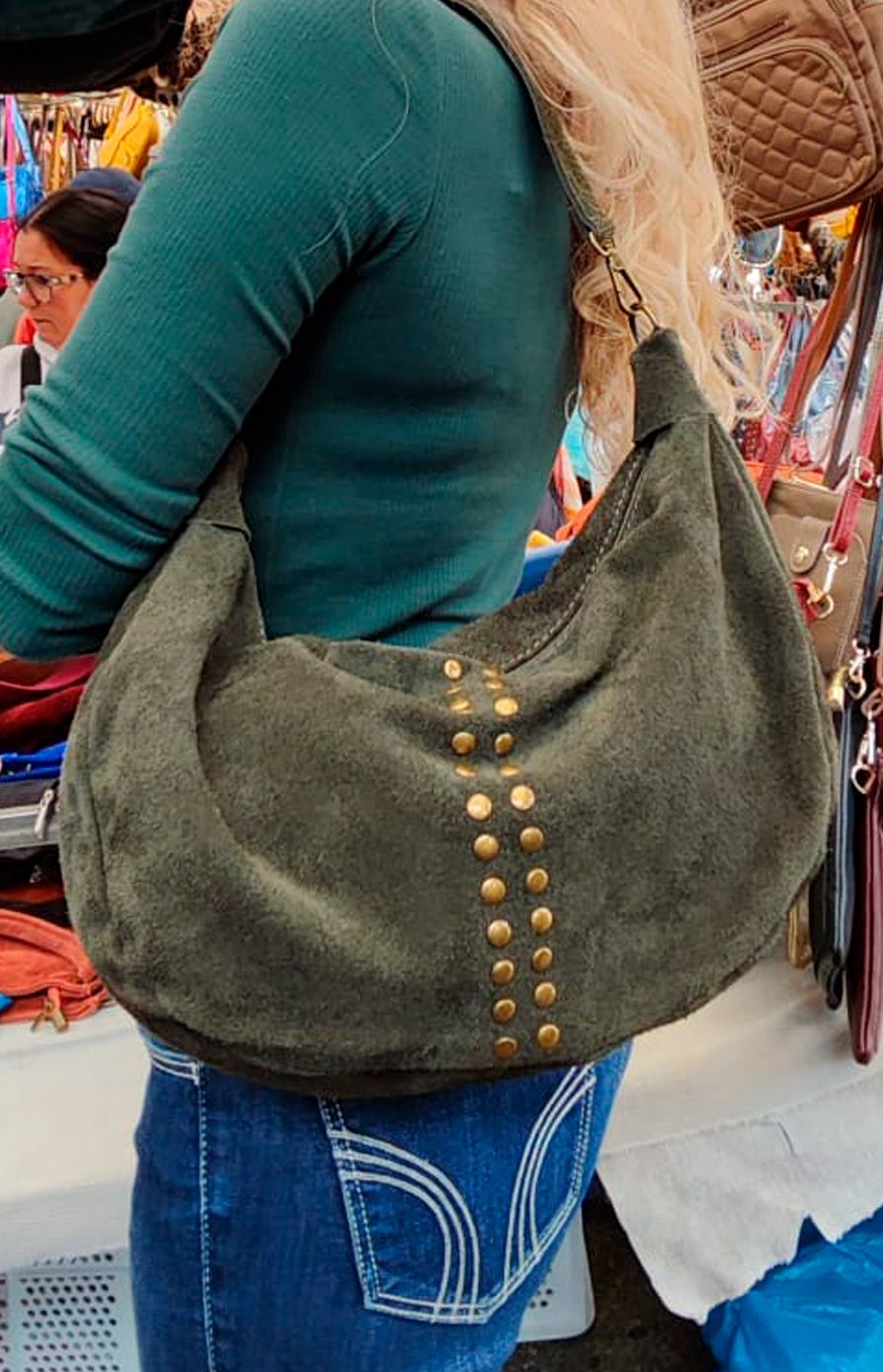 Bolso Milenka. Bolso de serraje con tacchuelas - Imagen 10