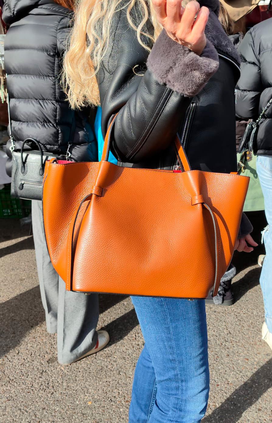 Bolso Anabella. Bolso de piel dos colores - Imagen 4