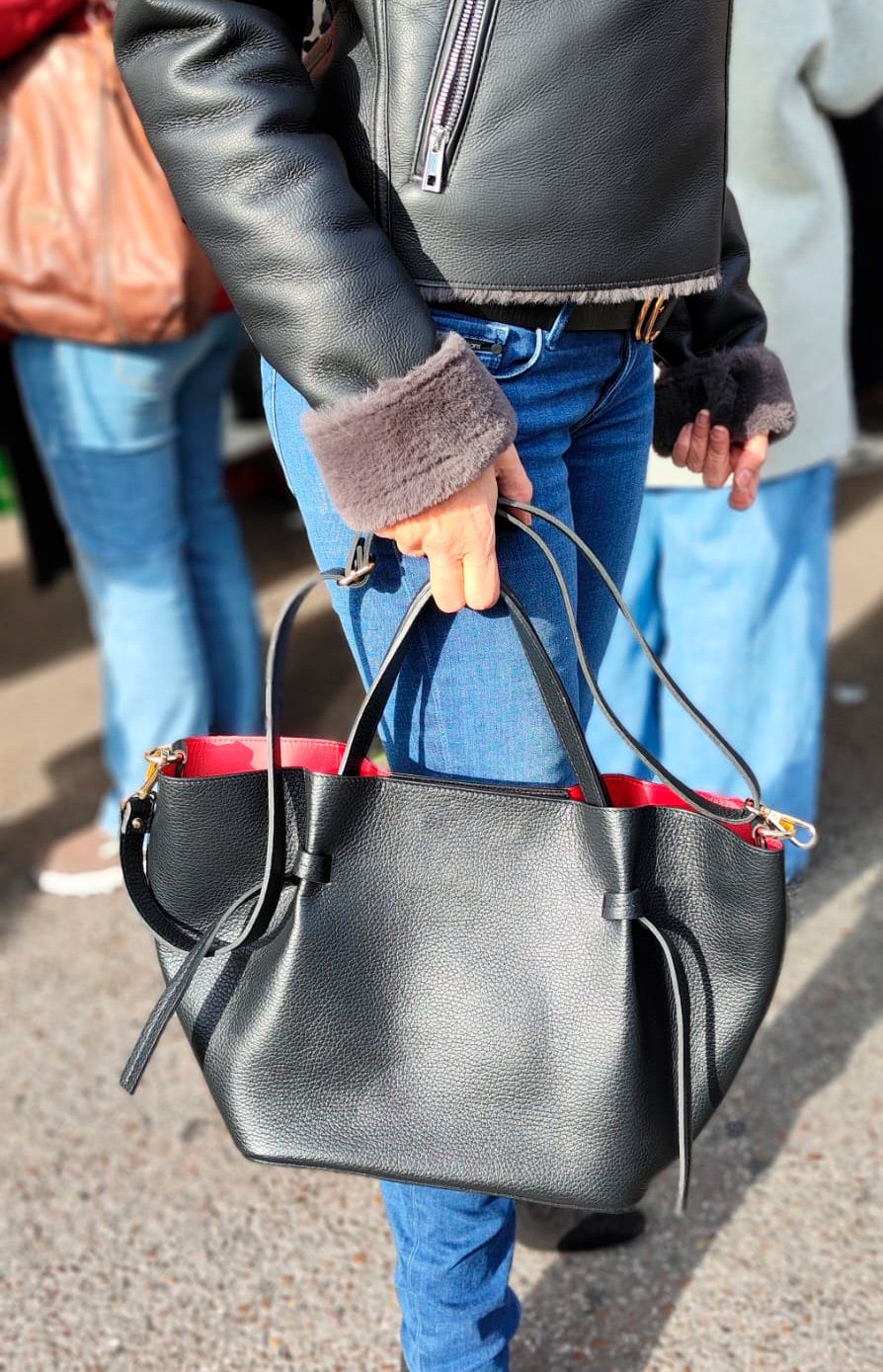 Bolso Anabella. Bolso de piel dos colores - Imagen 3