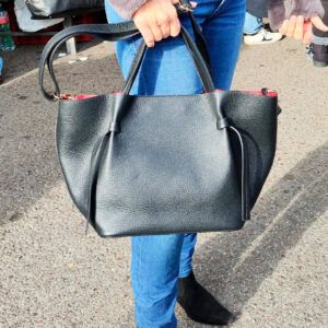 Bolso Anabella. Bolso de piel dos colores
