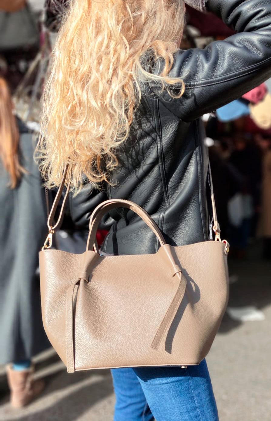 Bolso Anabella. Bolso de piel dos colores - Imagen 2