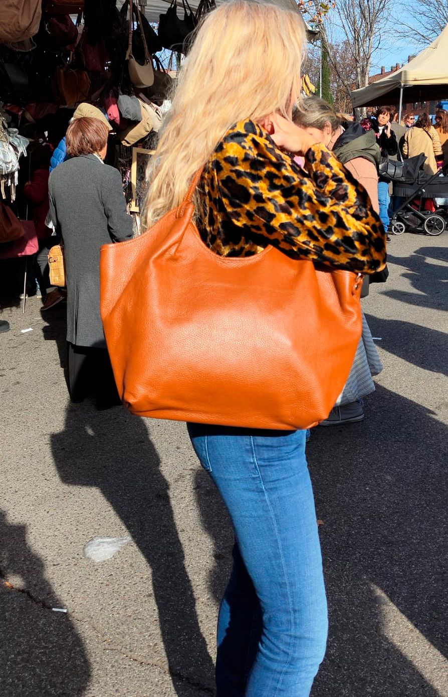 Bolso Aurora. Bolso de piel gran capacidad