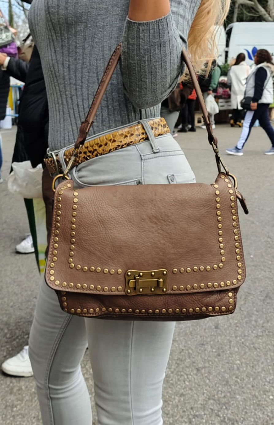 Bolso Linda. Bolso piel lavada