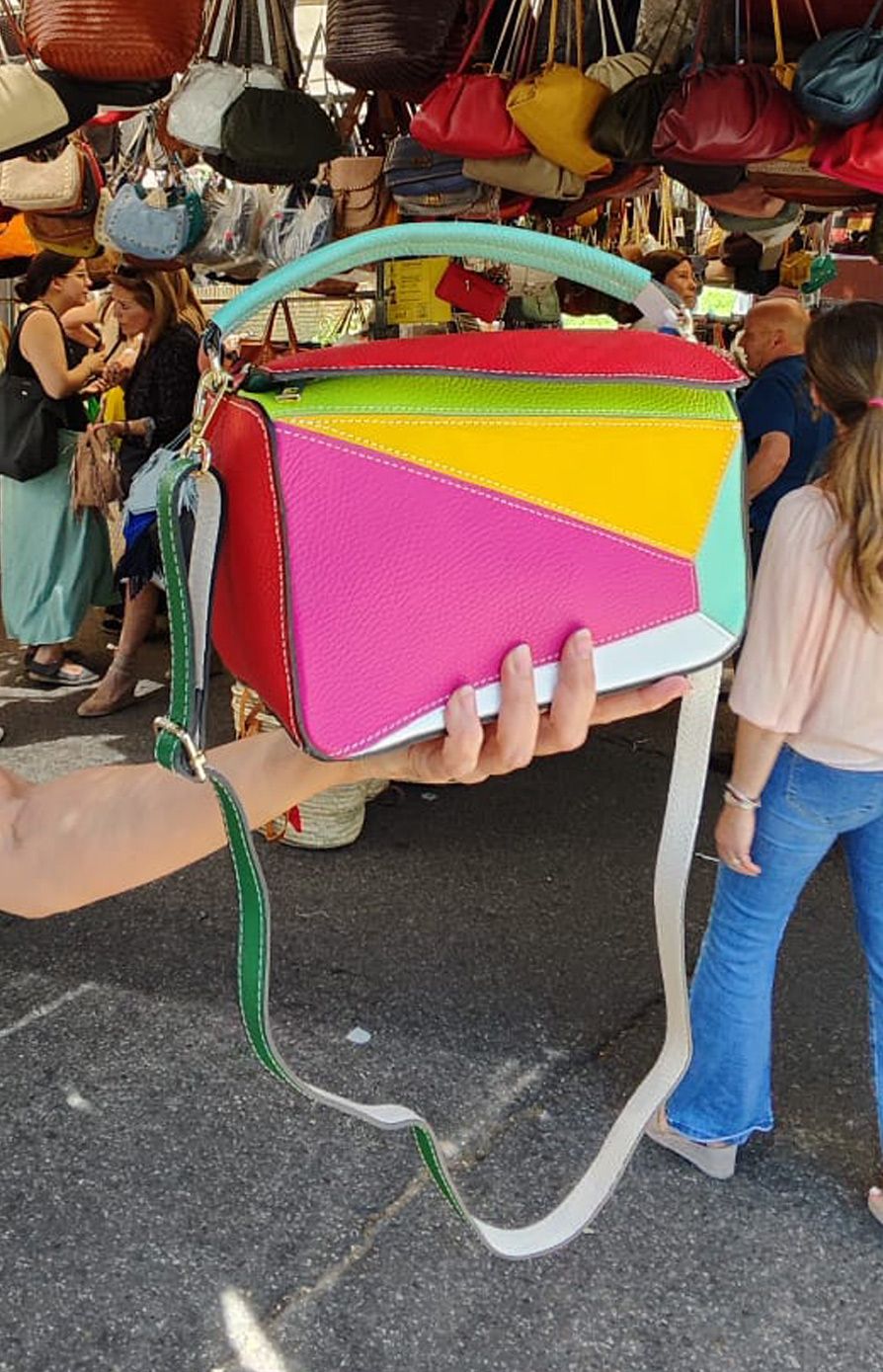 Bolso Puzzle. Bolso multicolor