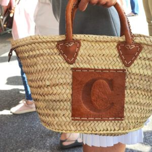 Cesta Jimena, cesta de mimbre y cuero