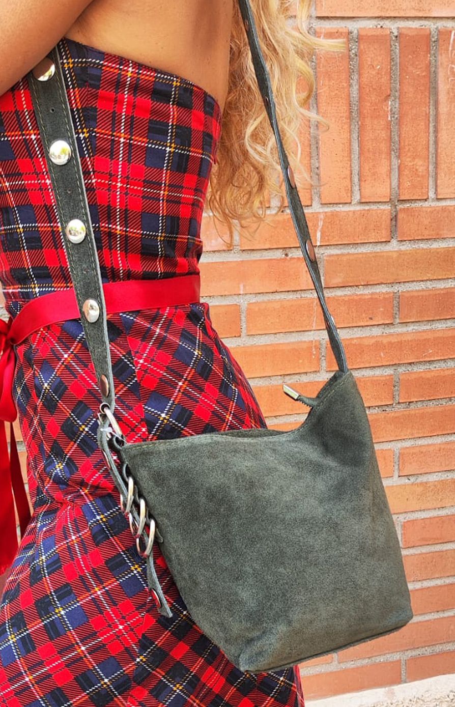 Bolso Faina. Bolso piel de serraje - Imagen 5