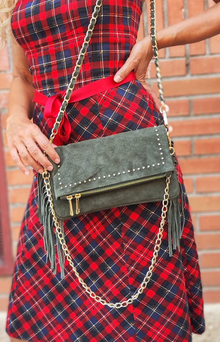 Bolso Paula. Bolso con tachuelas y flecos - Imagen 8