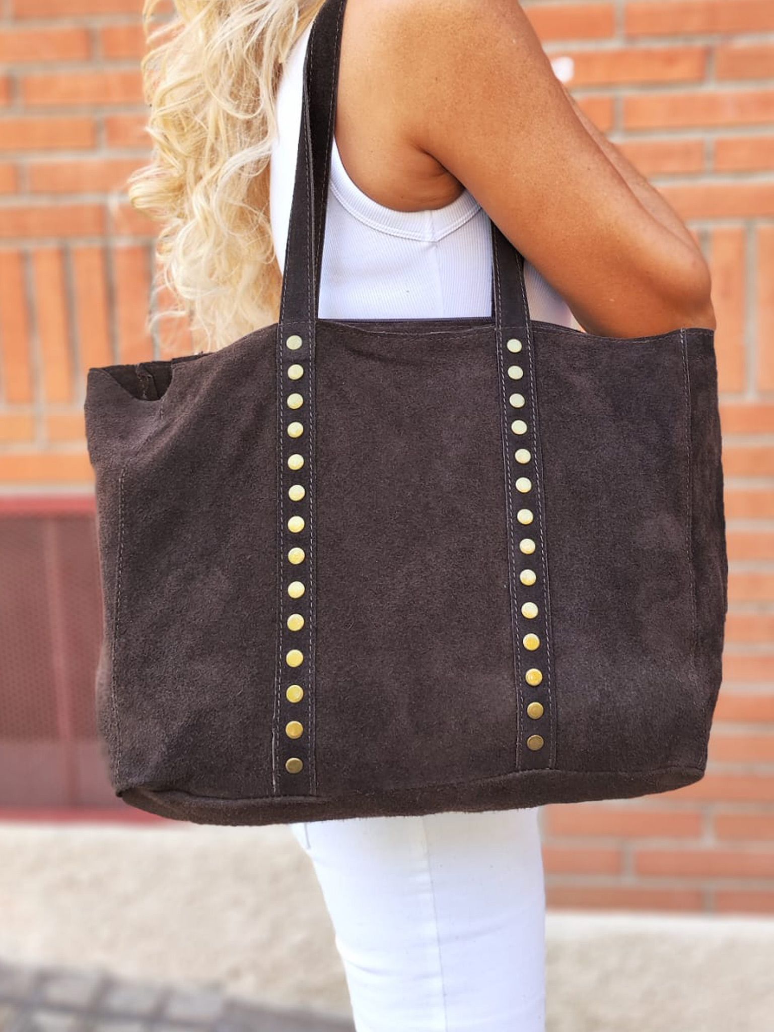 Bolso Luna. Gran bolso con tachuelas - Imagen 4