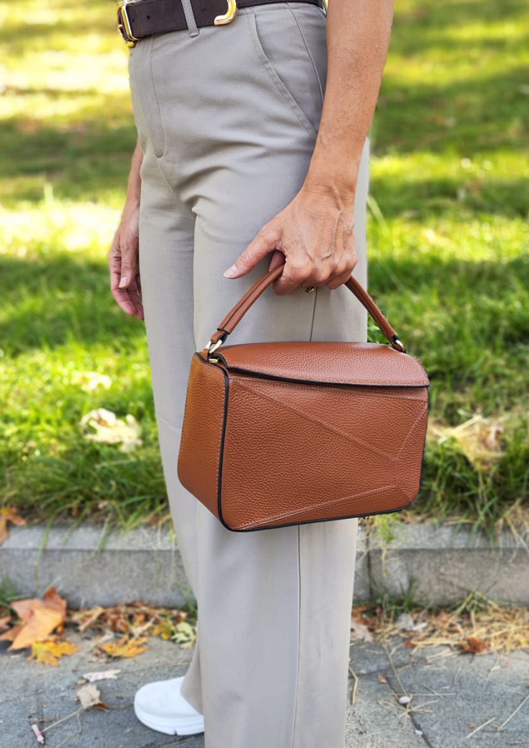 Bolso Amalia. Bolso puzzle liso - Imagen 4