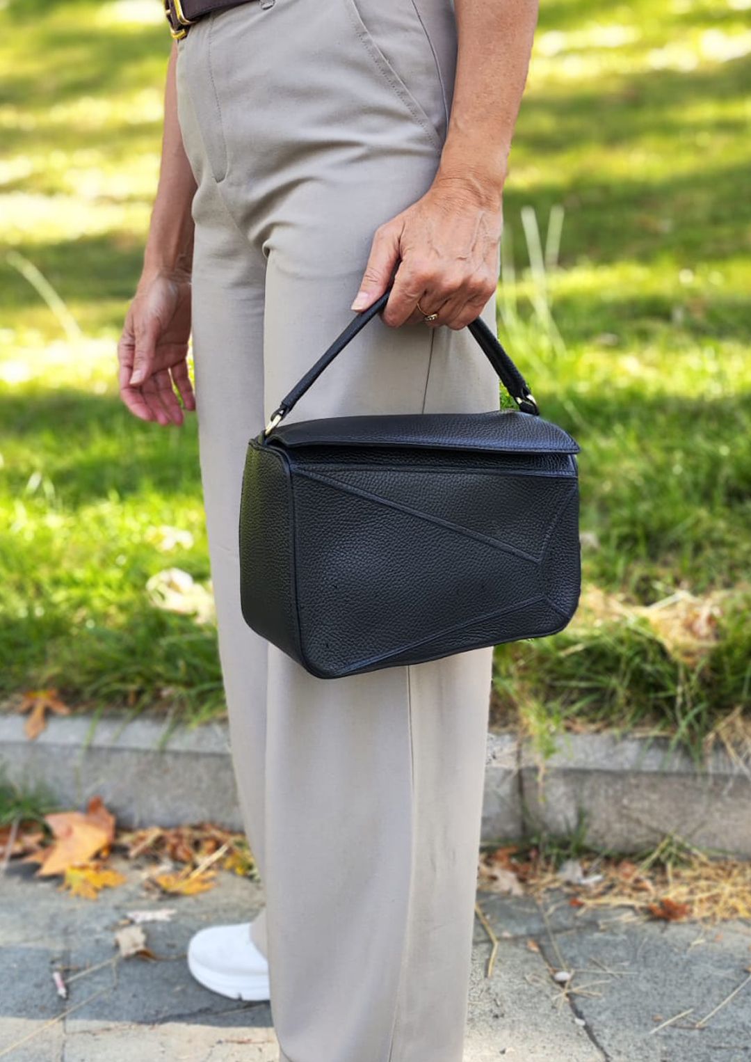 Bolso Amalia. Bolso puzzle liso - Imagen 5