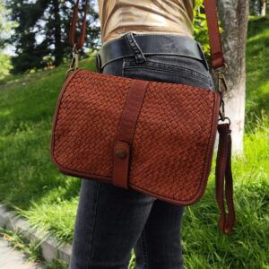 Bolso Paloma. Bolso de piel lavada