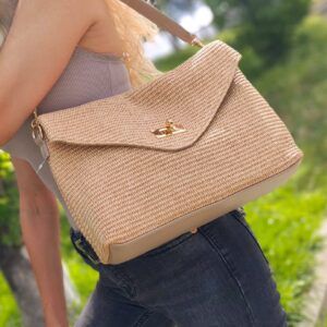 Bolso Azucena. Bolso de rafia natural